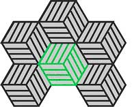 Hexagonal pattern for the tristability